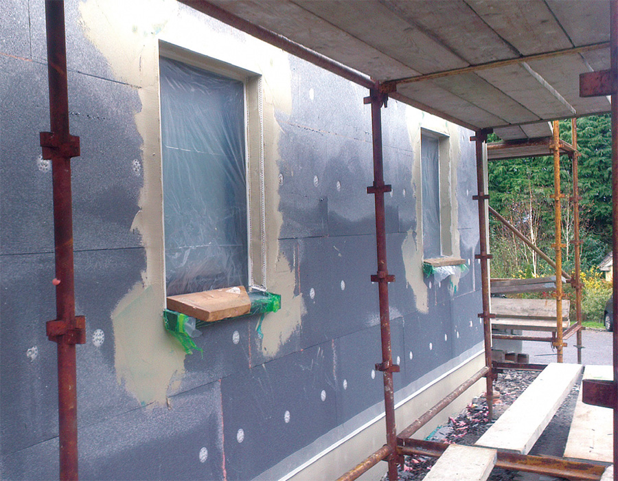 The walls were externally insulated with platinum EPS