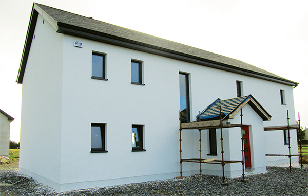 The house is rendered with a Gypsum plaster finish