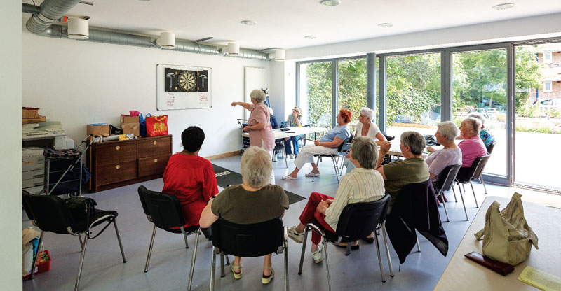 The renovated centre allows members of the community to meet and socialise in a comfortable environment