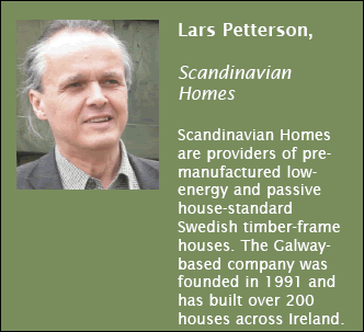 Scandinavian Homes are providers of pre-manufactured low-energy and passive house-standard Swedish timber-frame houses. The Galway-based company was founded in 1991 and has built over 200 houses across Ireland.