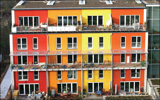 Passive house apartment building in Frankfurt 