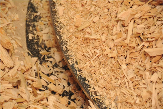 he wood chip fuel for the boiler, which heats the home via an underfloor system and conventional radiators
