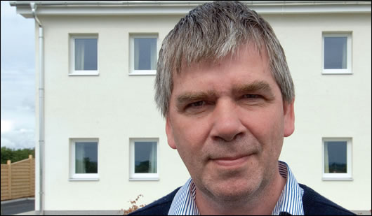 The developer Fergus Joyce, of Botanic Homes, who is planning to proceed in building another eight passive houses this year on the Killerig site, as he believes that low energy homes will have an advantage in a slowing market