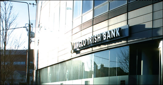 Anglo Irish Bank, whose doors could have shut if the Government had not stepped in, after other banks stopped loaning them money