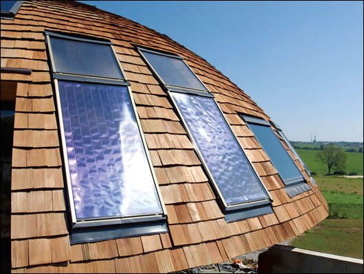 The rotating house can gain full benefit from its solar collectors
