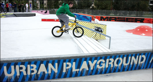 The three-level skate park