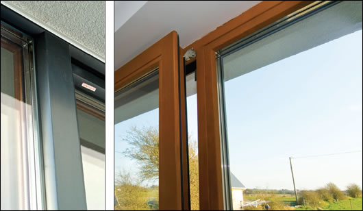 Supplied by Eco Glaze, the windows are the Edition range from Internorm. They are triple-glazed, spruce alu-clad windows which incorporate foam insulation on the inside