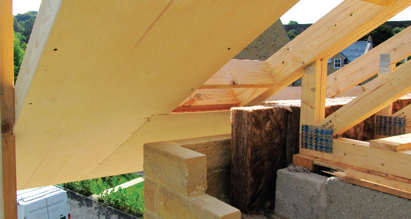 Continuity of insulation in the roof space, helping to cut out a thermal bridge