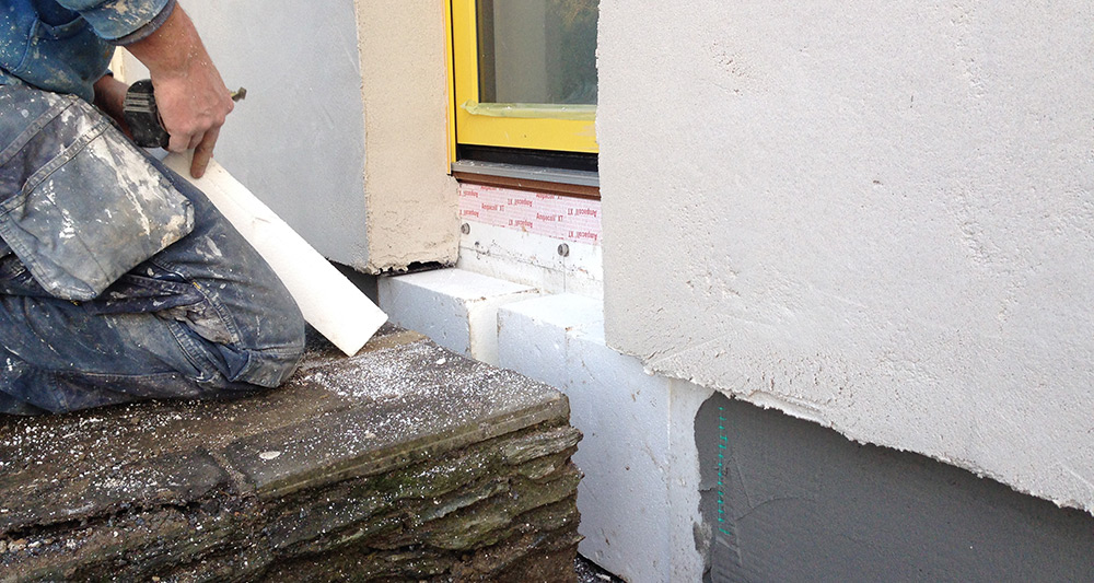 Compacfoam was installed at door threshold to combine insulation and structural needs