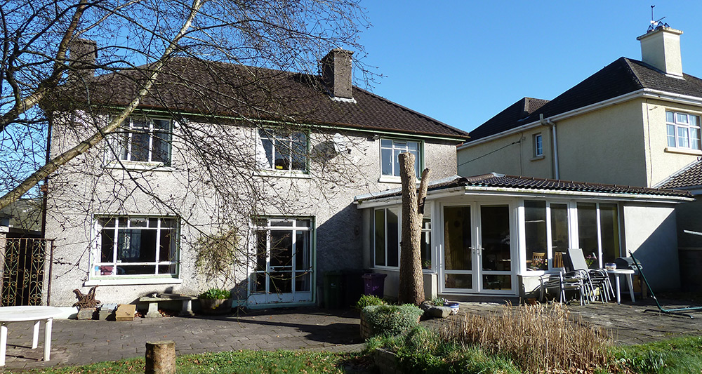 The original house, and rear extension, before the retrofit
