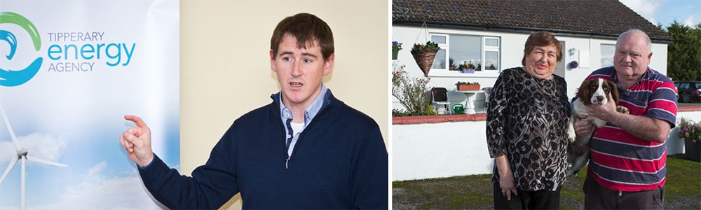 (left) Tipperary Energy Agency CEO Paul Kenny; (right) SuperHomes participant Aileen McCarthy, who suffers from respiratory problems, says her health has been transformed post retrofit.