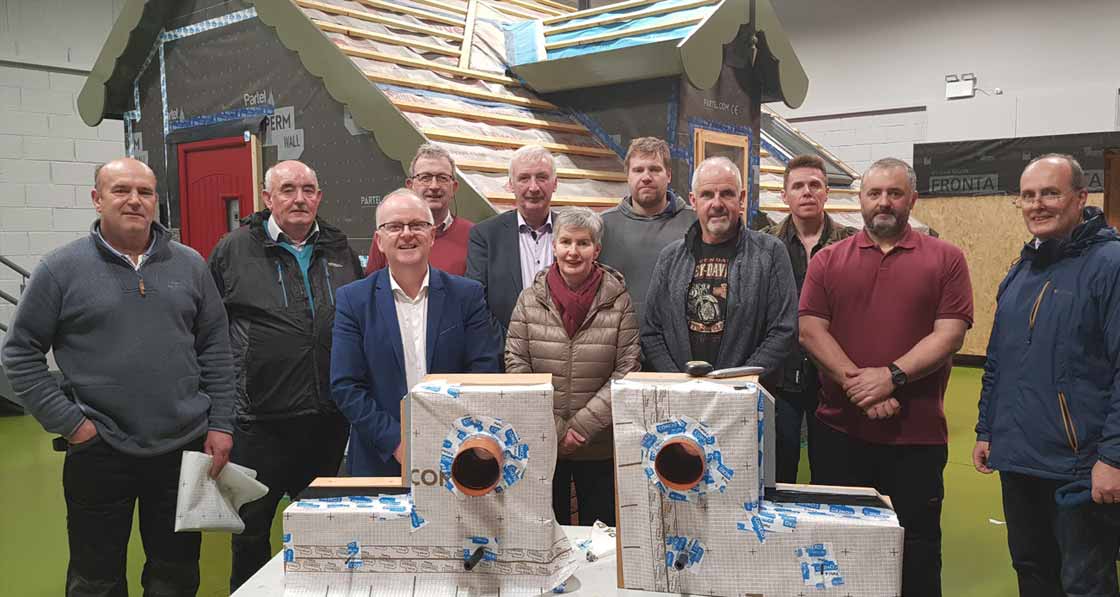 Participants at an NZEB training course run by Waterford Wexford Education & Training Board, one of the latest UNECE centres of excellence for high performance buildings.