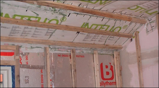 dry-lining and air-tightness measures to improve the existing house