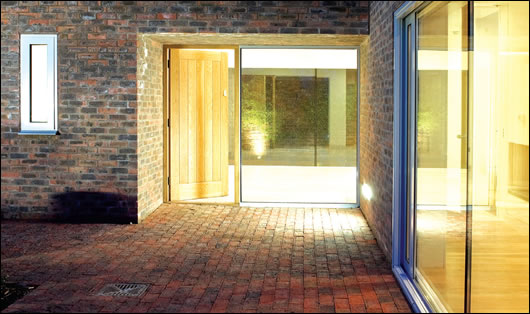 The extensively brick clad exteriors of the Killiney houses make extensive use of brickwork