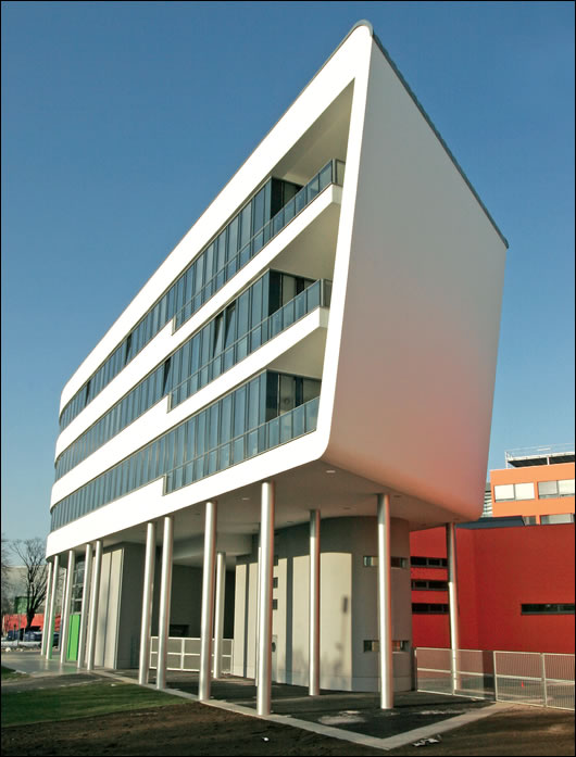 Techbase in Vienna, the headquarters of prominent test house Arsenal Research. Heat pump suppliers told Construct Ireland that Arsenal will certify the performance of a range of heat pumps based on testing a sample of the range