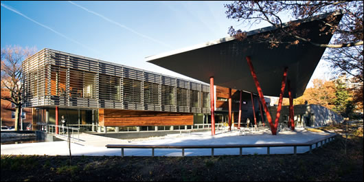 Architects RKSK specified FSC certified timber for the brise soleil