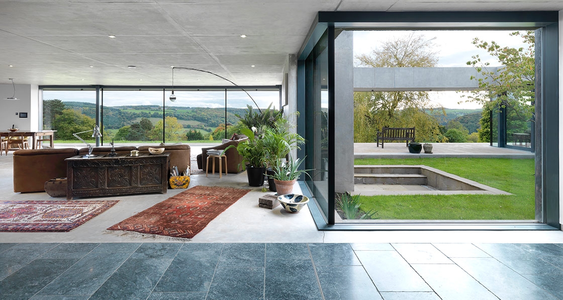 Stunning &amp; airtight Forest of Dean home features vast Internorm glazed wall