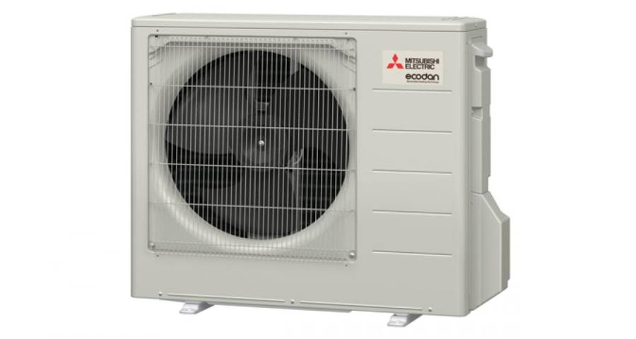 Mitsubishi heat pumps 6-7 times lower CO2 than condensing gas boilers